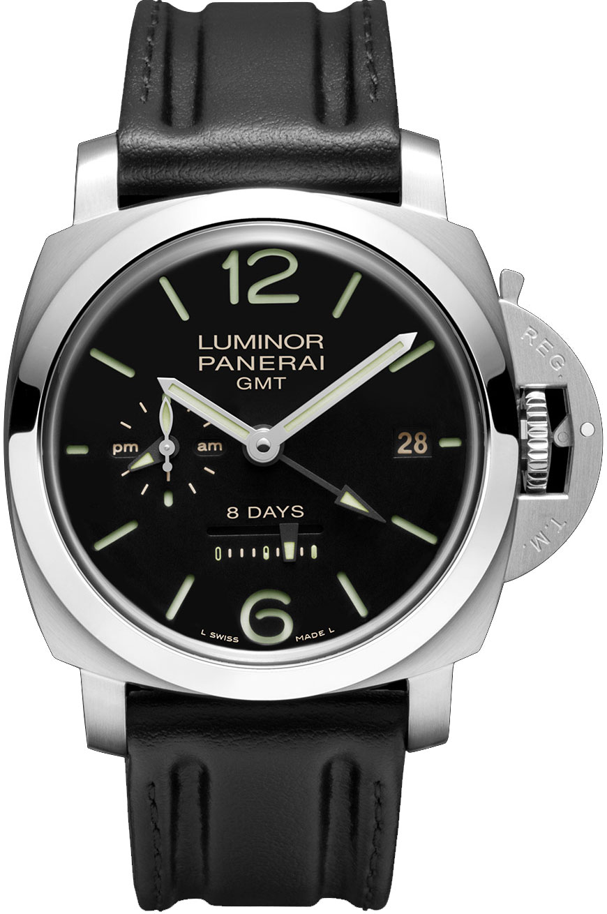 Réplique Panerai Luminor 1950 8 Days GMT Acier 44mm PAM00233